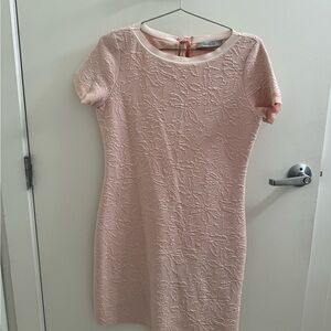 Fun Pink Textured Sheath Dress